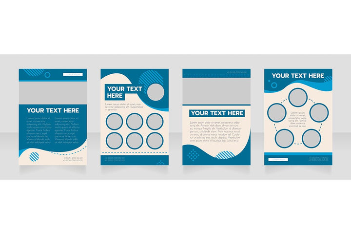 Blue Blank Brochure Layout Design