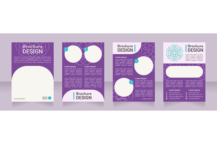 Boho ornamental brochure design bundle