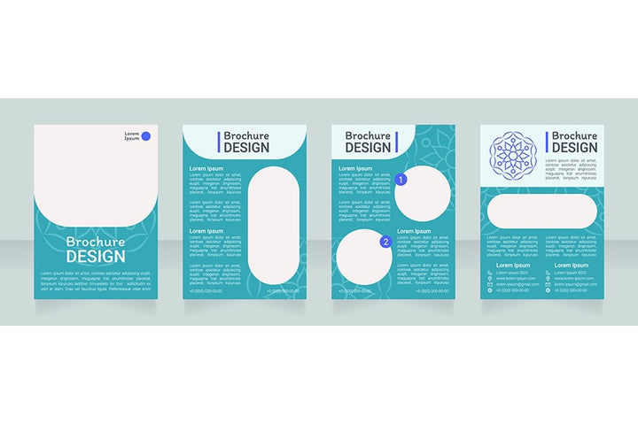 Boho ornamental brochure design bundle