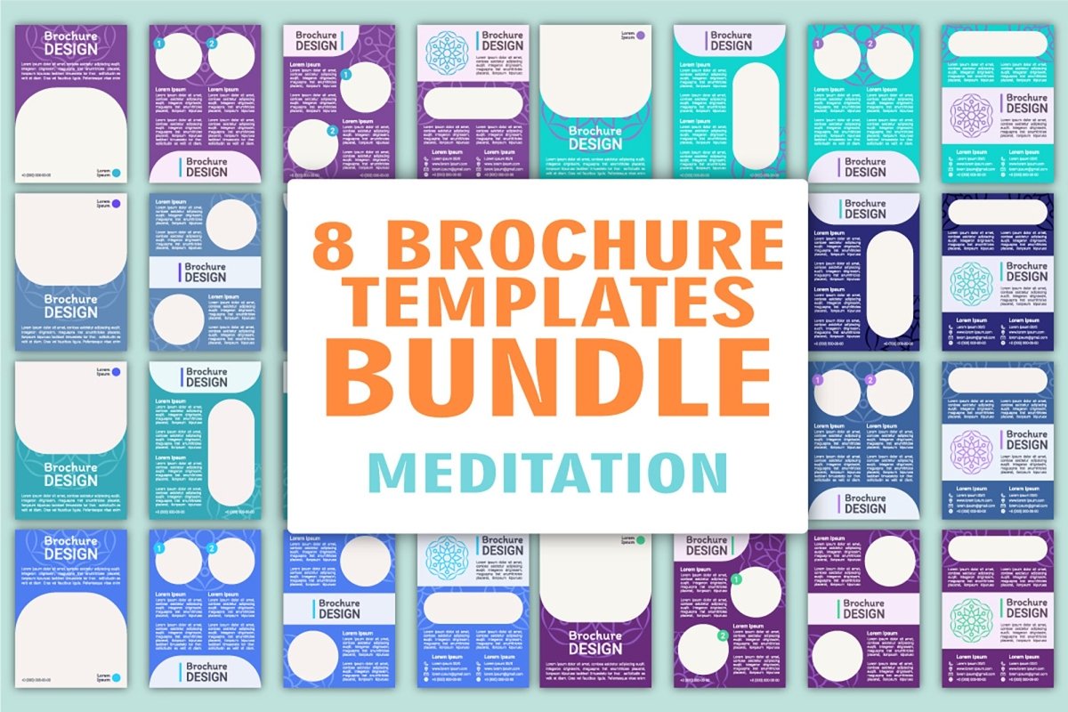 Boho ornamental brochure design bundle