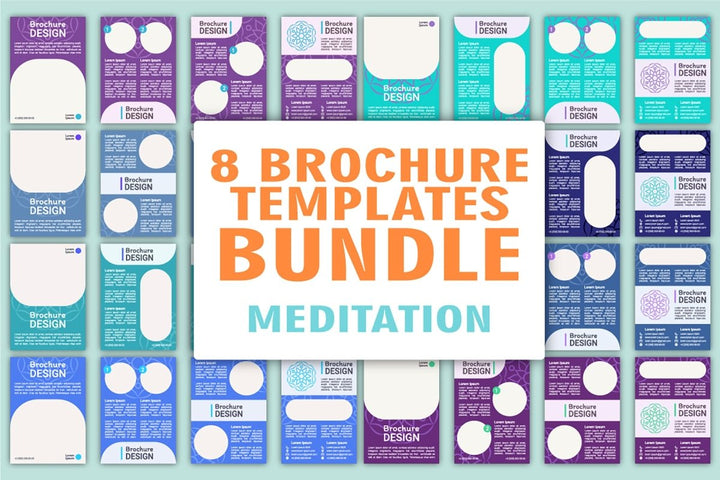 Boho ornamental brochure design bundle