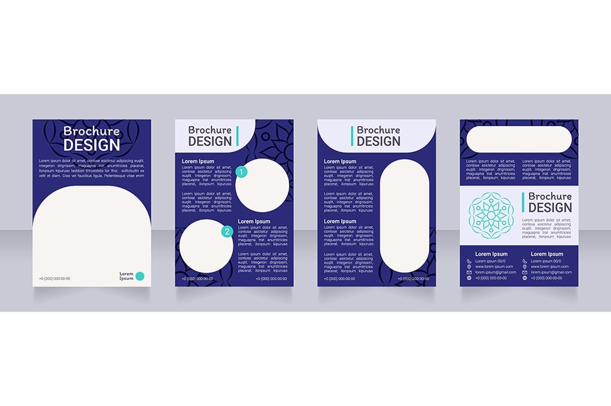 Boho ornamental brochure design bundle