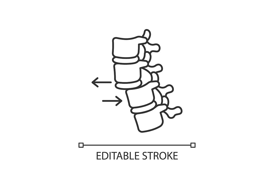 Bone fracture X-ray scan pixel perfect linear icon