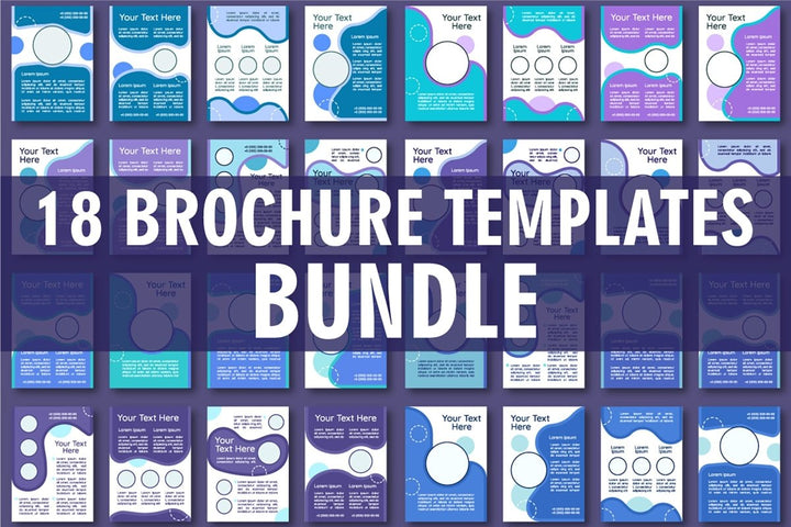Brochure blank layout design bundle