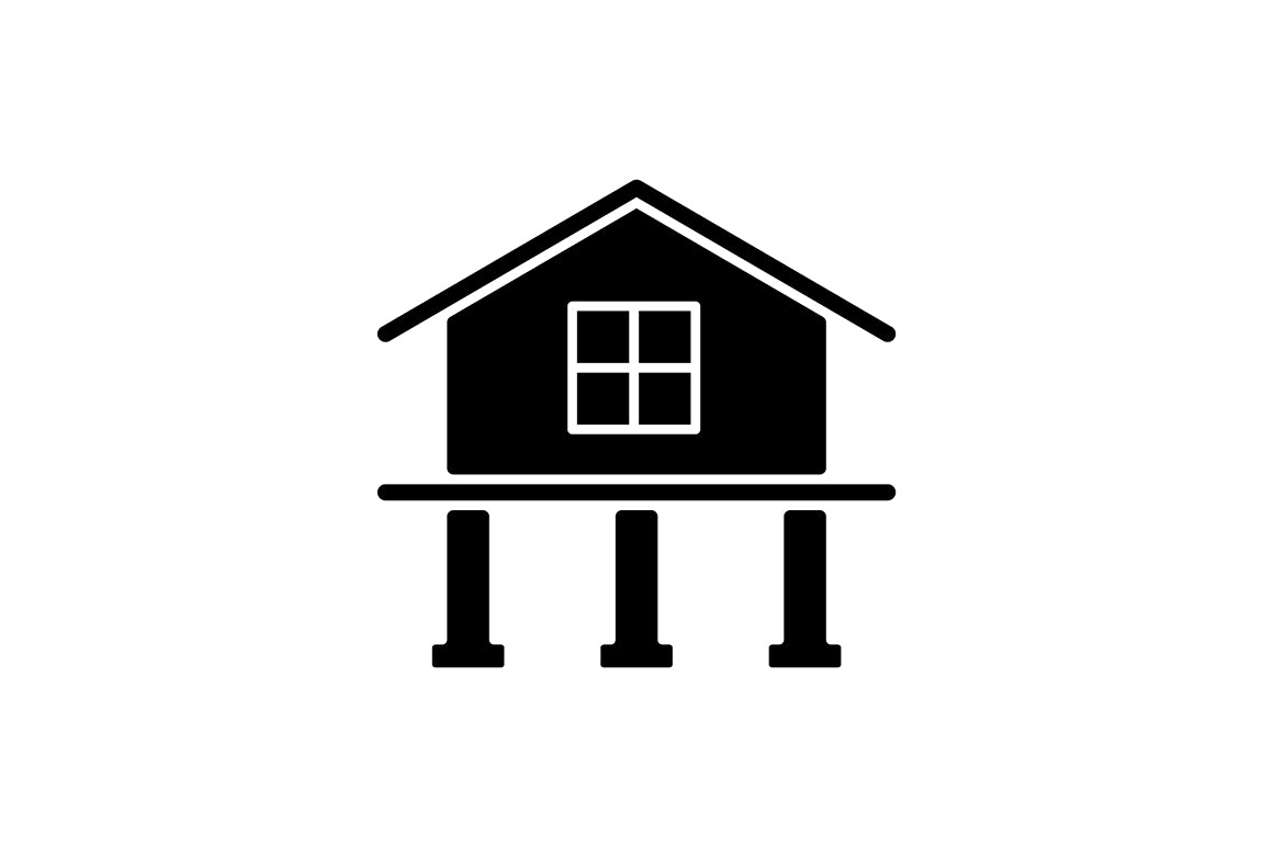 Building safety requirements black glyph icons set on white space