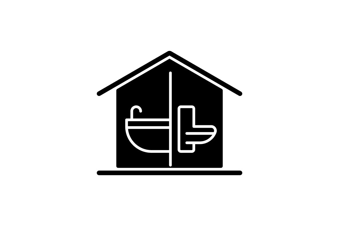 Building safety requirements black glyph icons set on white space