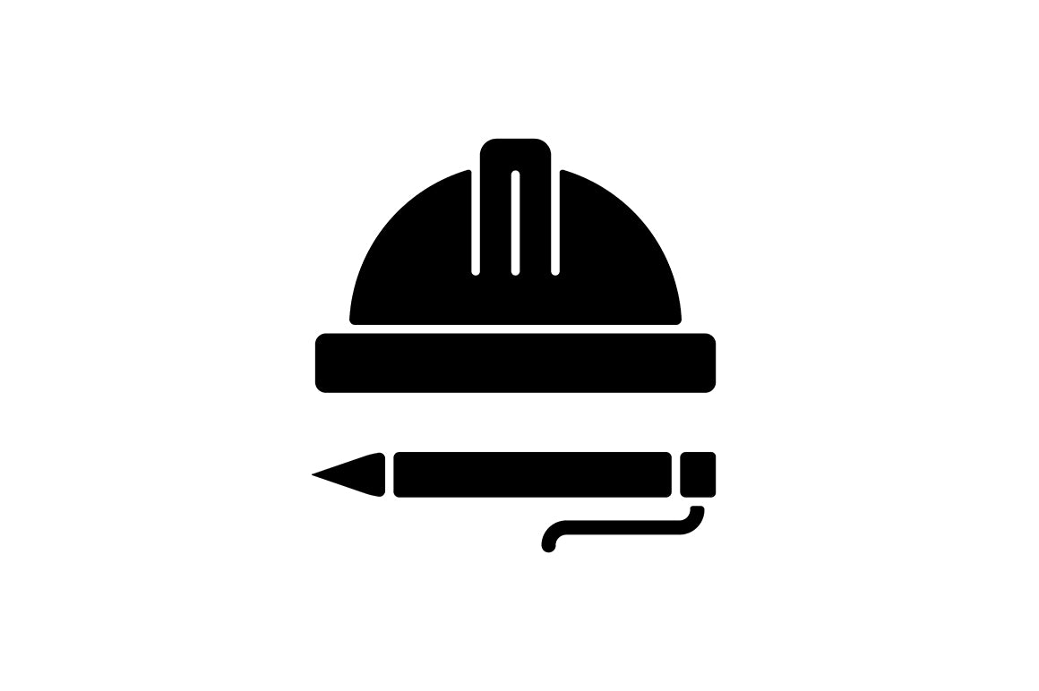 Building safety requirements black glyph icons set on white space