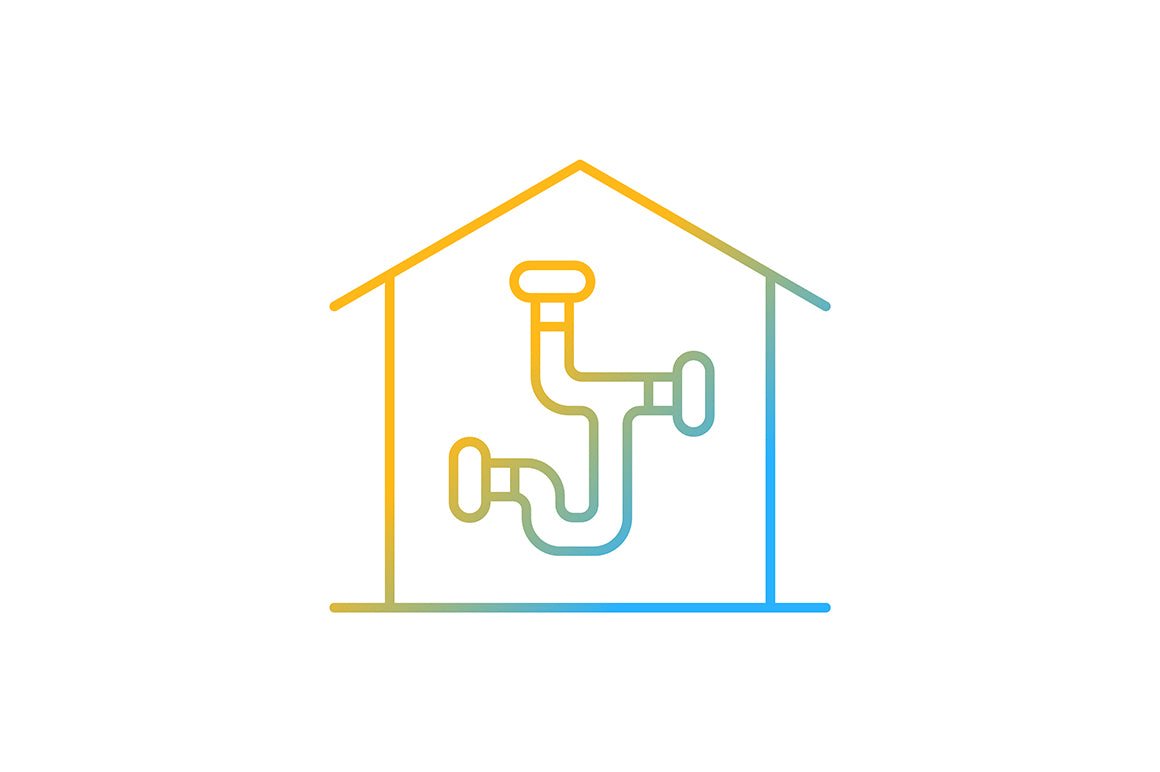 Building safety requirements gradient icons set for dark and light mode