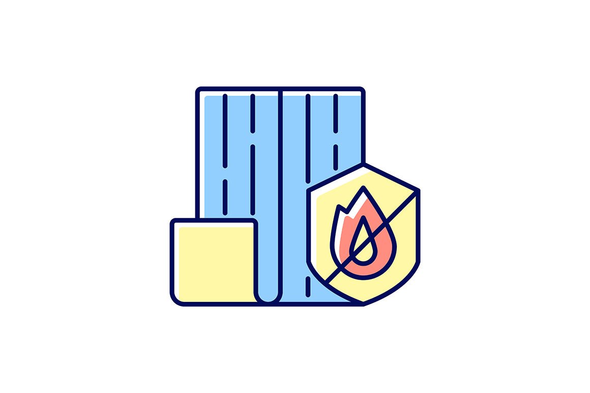 Building safety requirements RGB color icons set