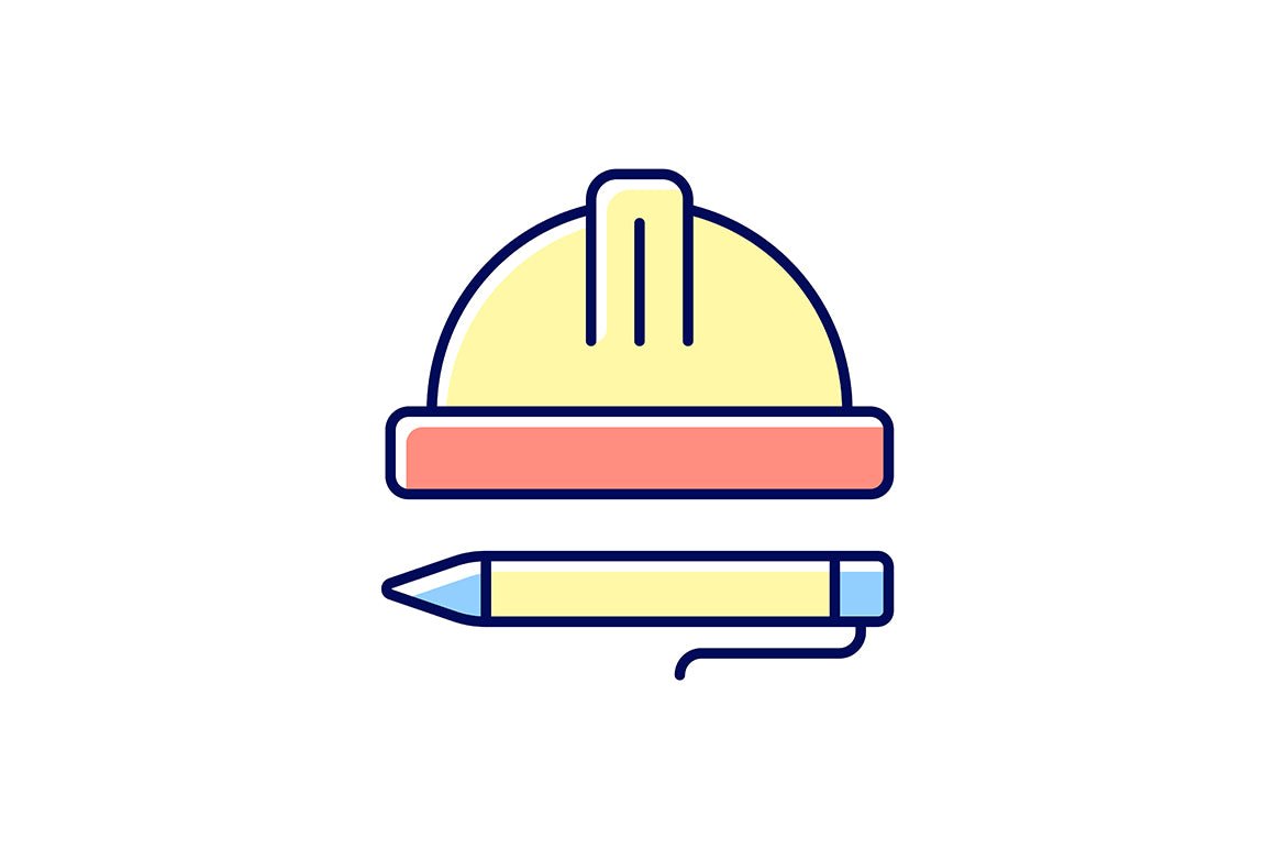 Building safety requirements RGB color icons set