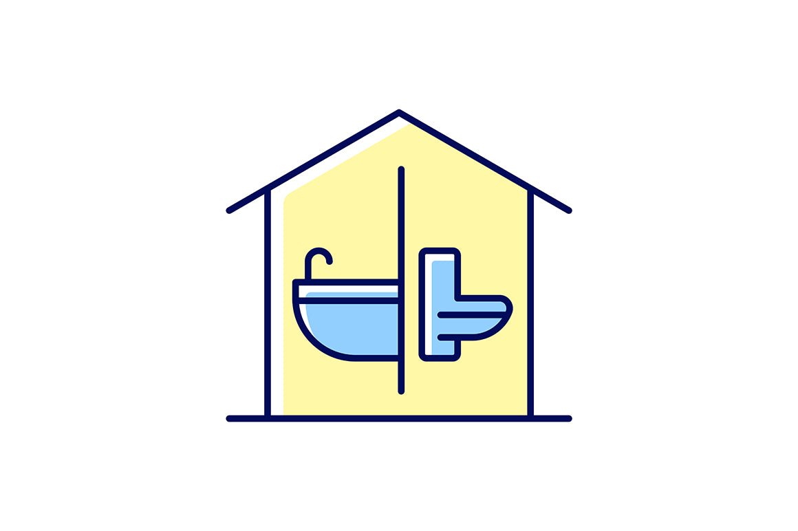 Building safety requirements RGB color icons set