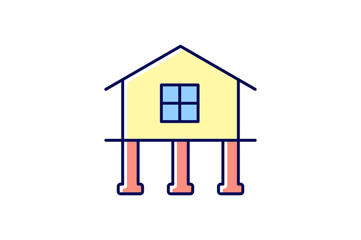 Building safety requirements RGB color icons set