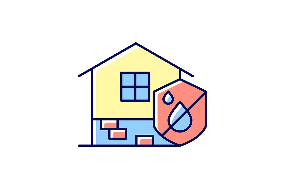 Building safety requirements RGB color icons set