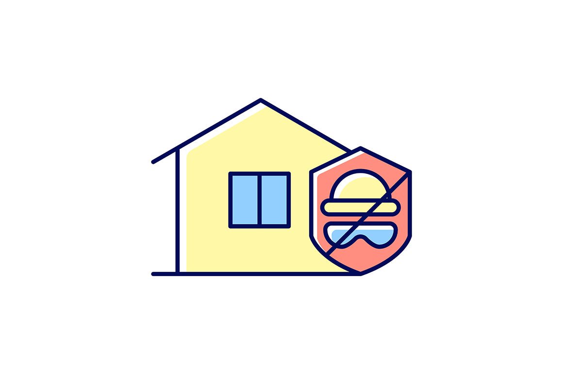 Building safety requirements RGB color icons set