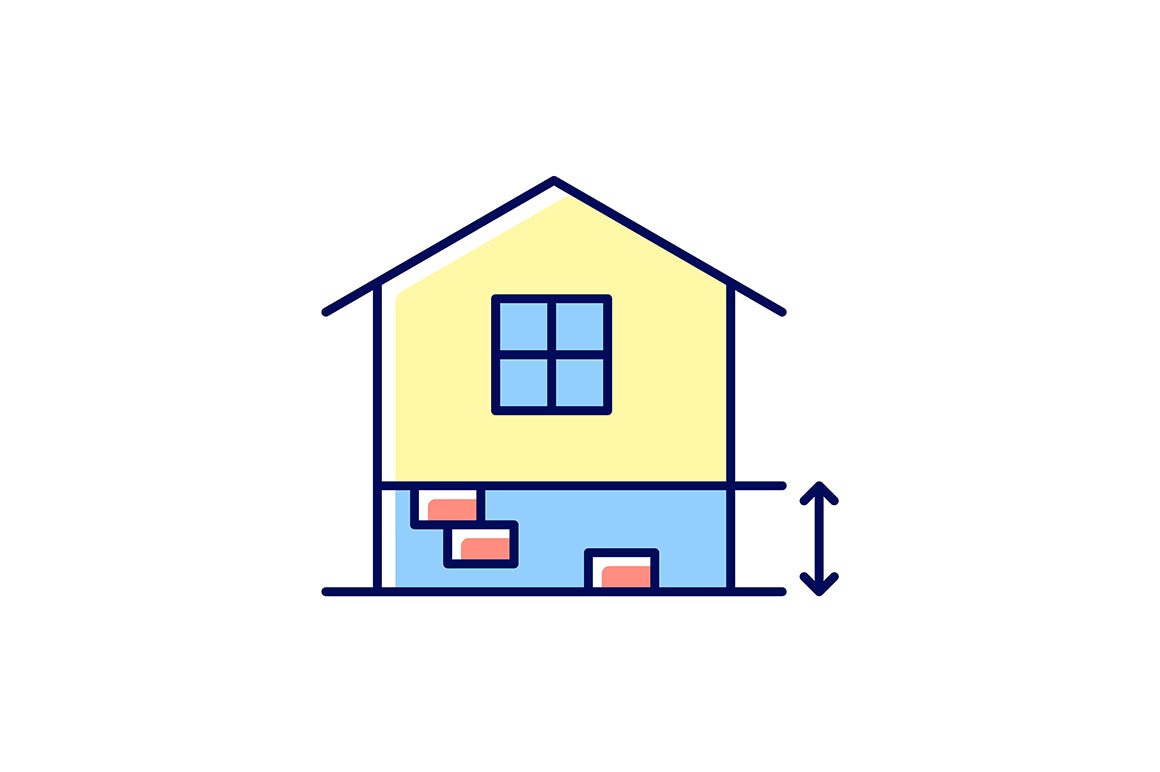 Building safety requirements RGB color icons set
