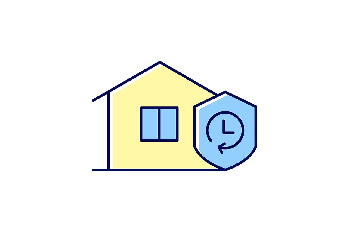 Building safety requirements RGB color icons set