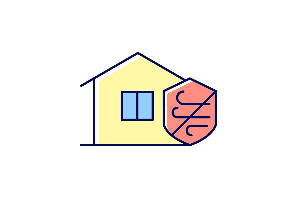 Building safety requirements RGB color icons set