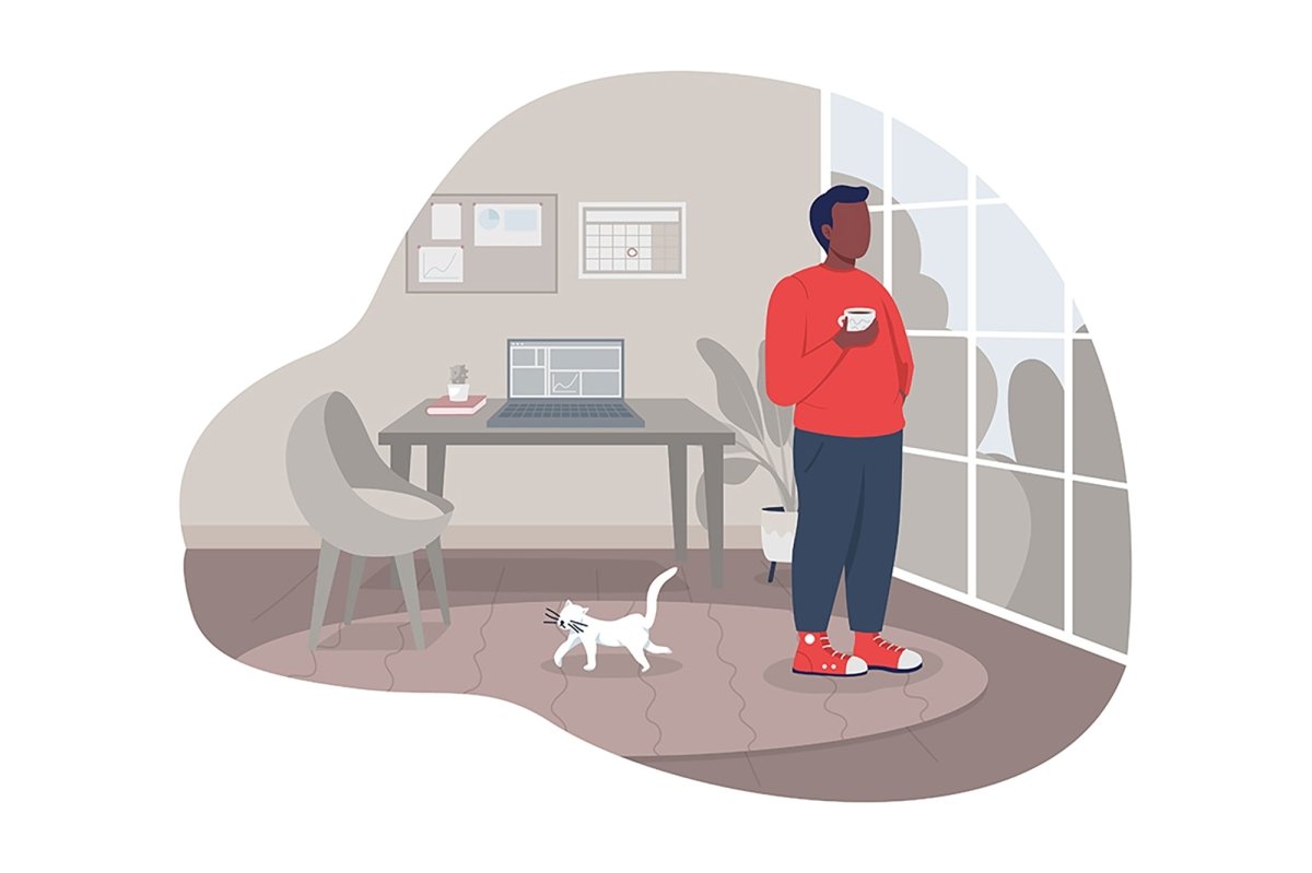 Burnout from work 2D vector isolated illustrations