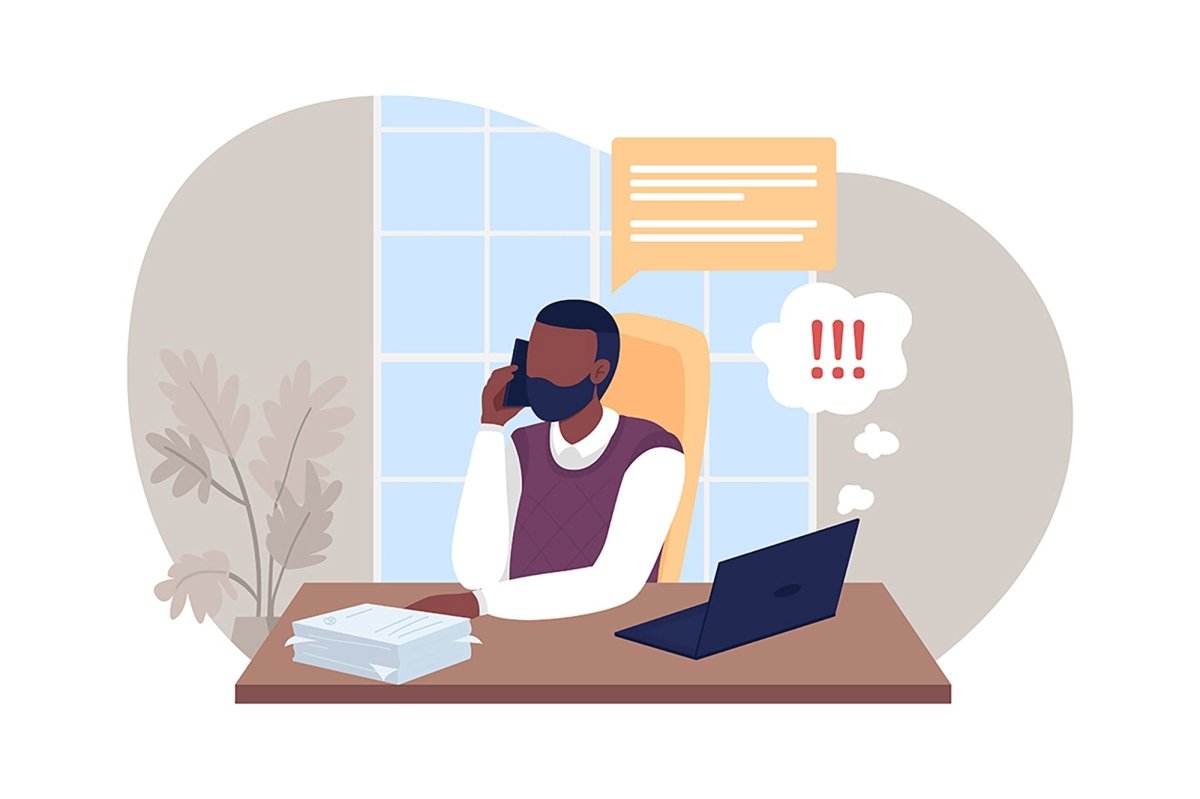 Burnout from work 2D vector isolated illustrations