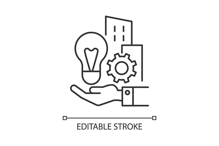 Business assets linear icons set for dark and light mode