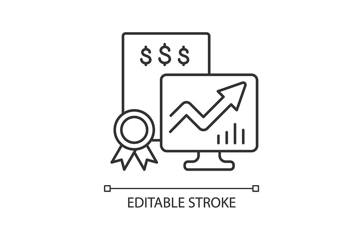 Business assets linear icons set for dark and light mode