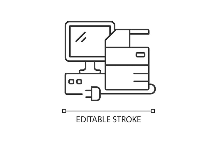 Business assets linear icons set for dark and light mode