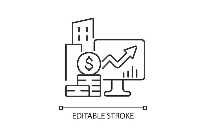 Business assets linear icons set for dark and light mode