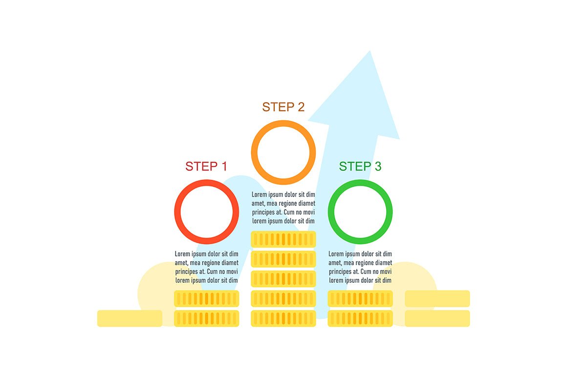 Business infographic chart design template bundle