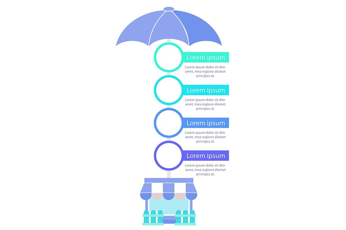 Business infographic chart template set