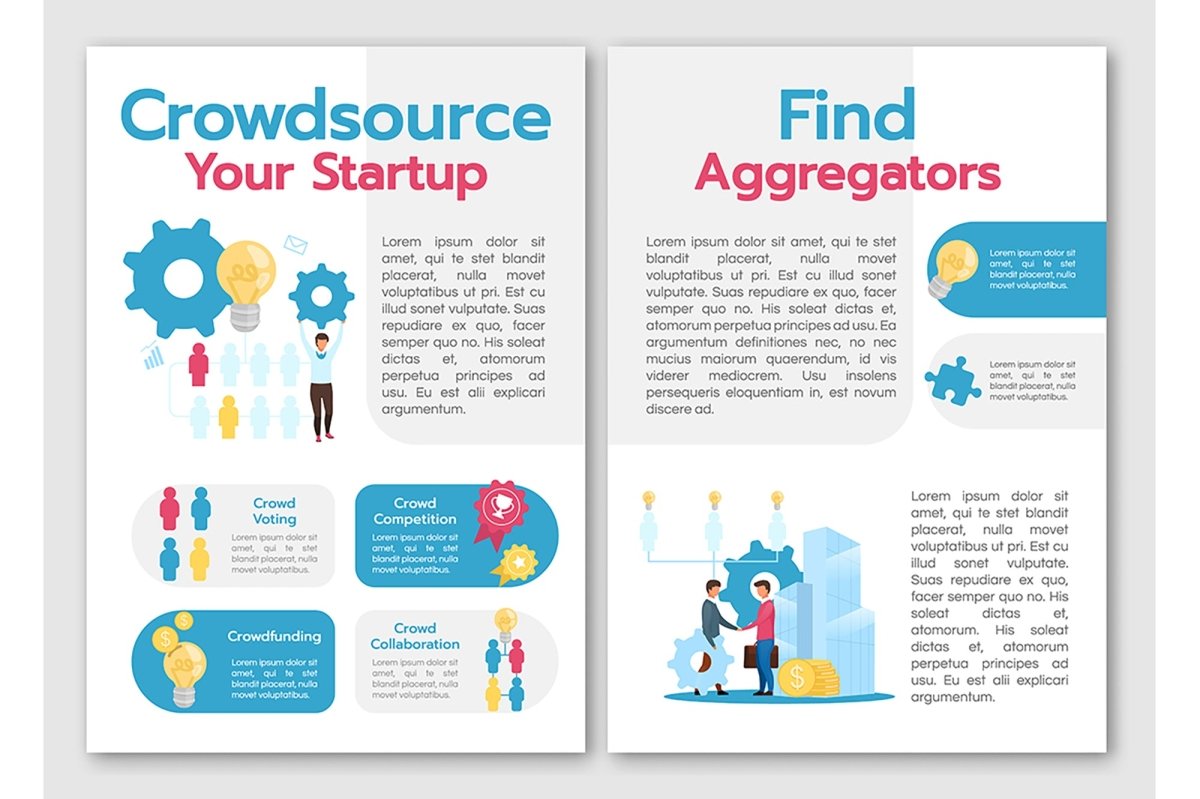 Business models brochure template bundle
