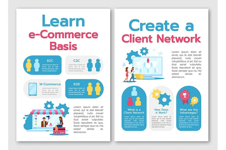 Business models brochure template bundle
