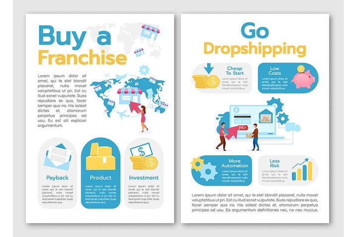 Business models brochure template bundle