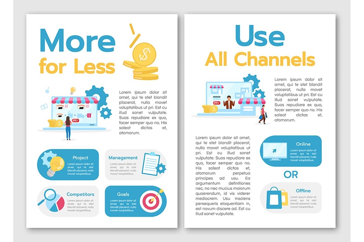 Business models brochure template bundle