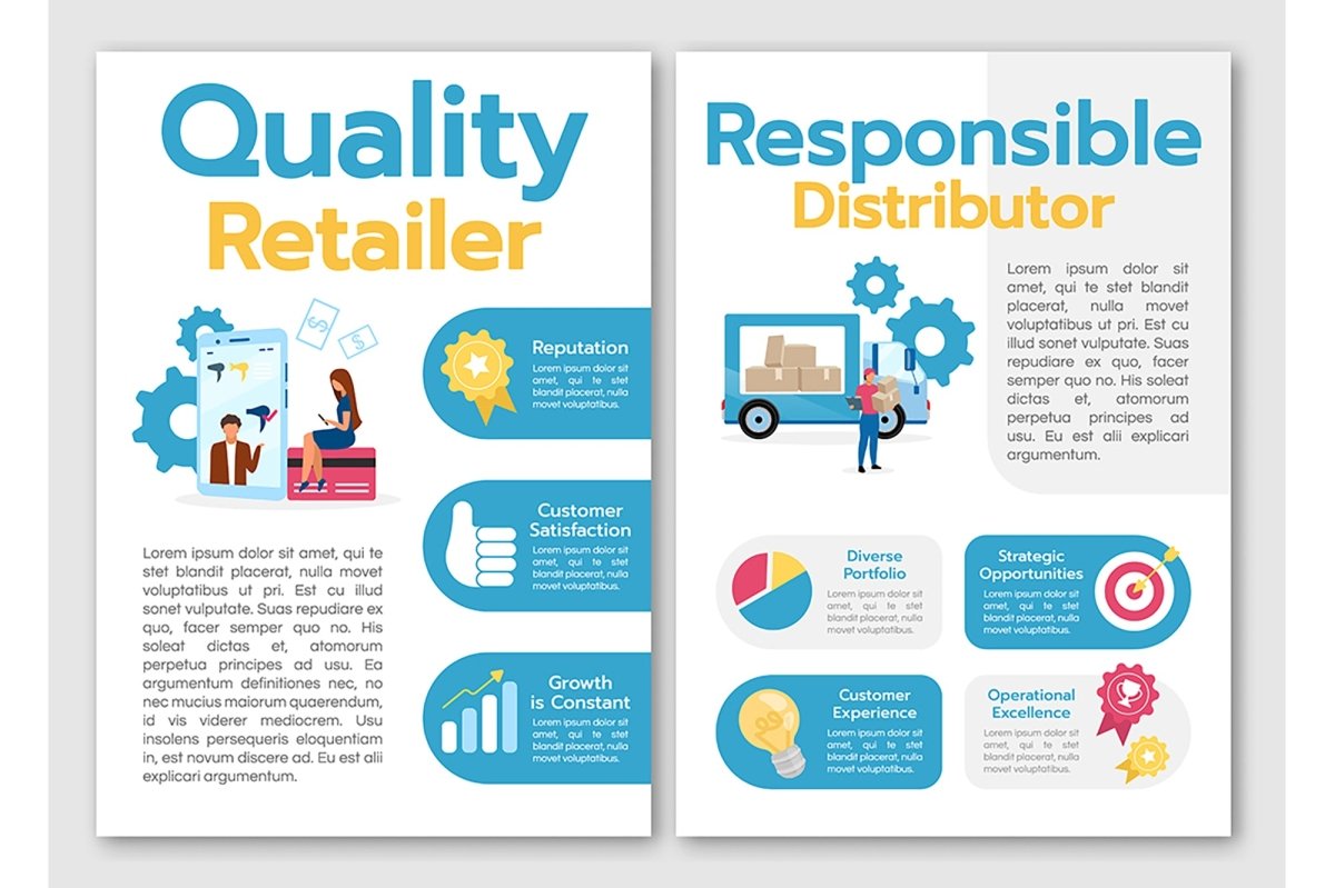 Business models brochure template bundle