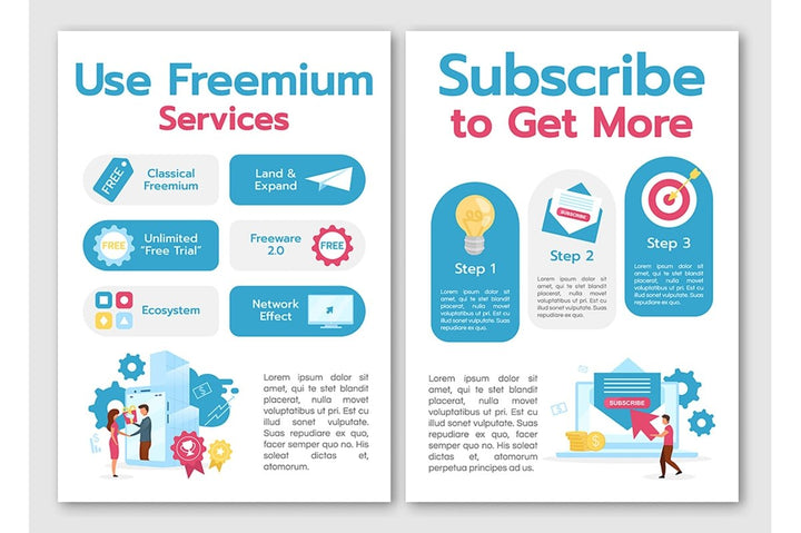 Business models brochure template bundle