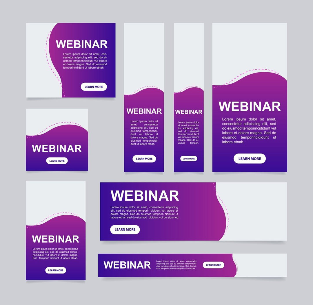 Business webinar promo web banner design template