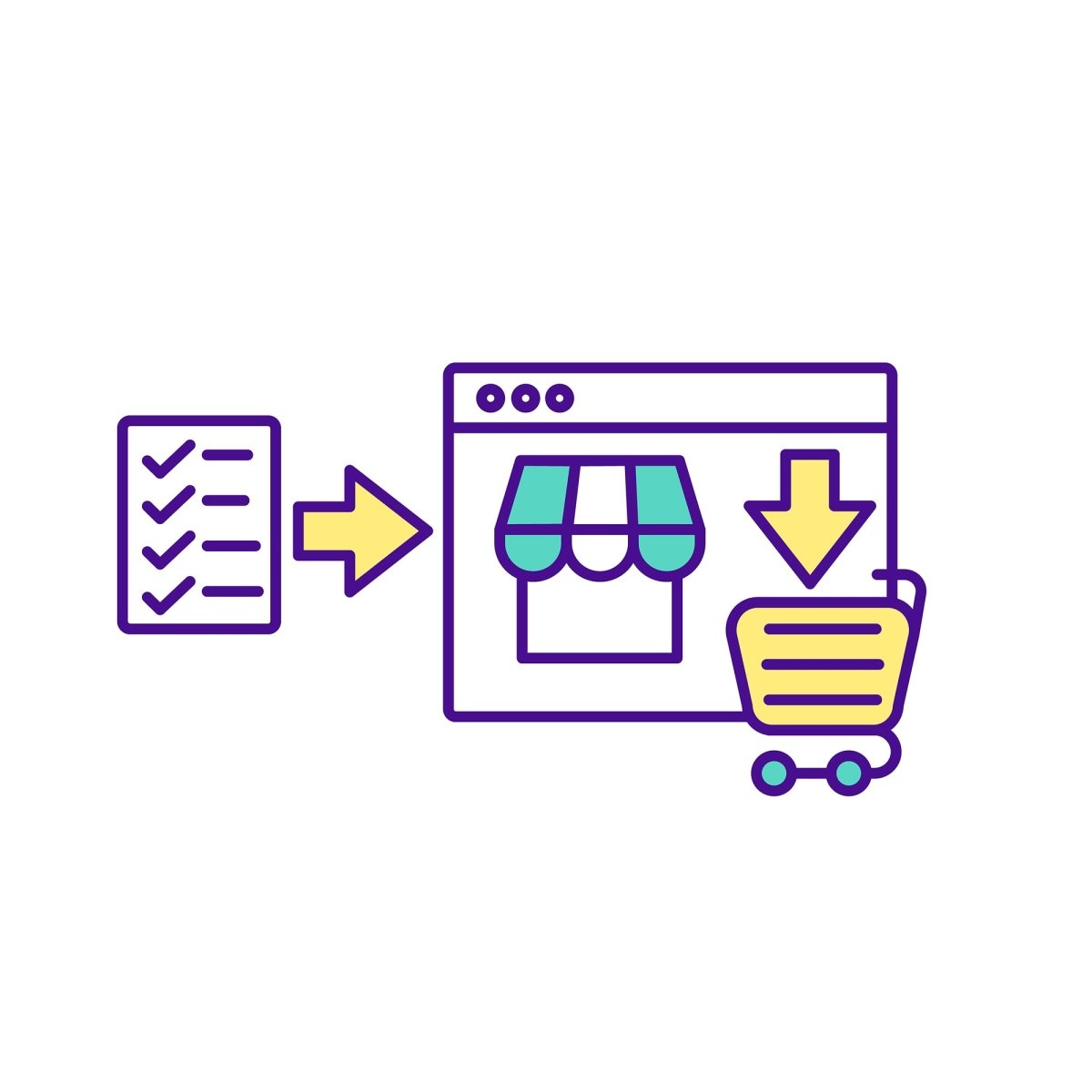 Buying medicine online RGB color icons set