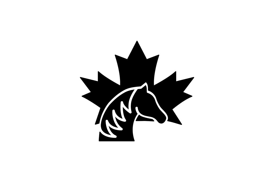Canadian symbols black glyph icons set on white space