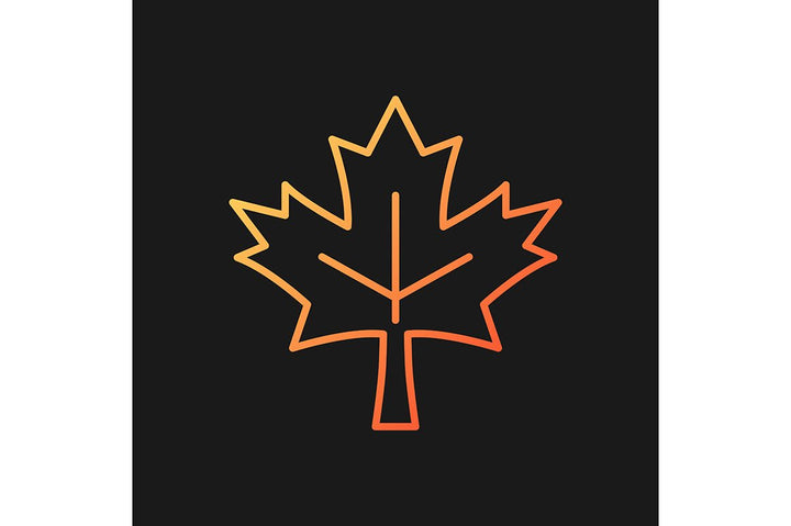 Canadian symbols gradient icons set for dark and light mode