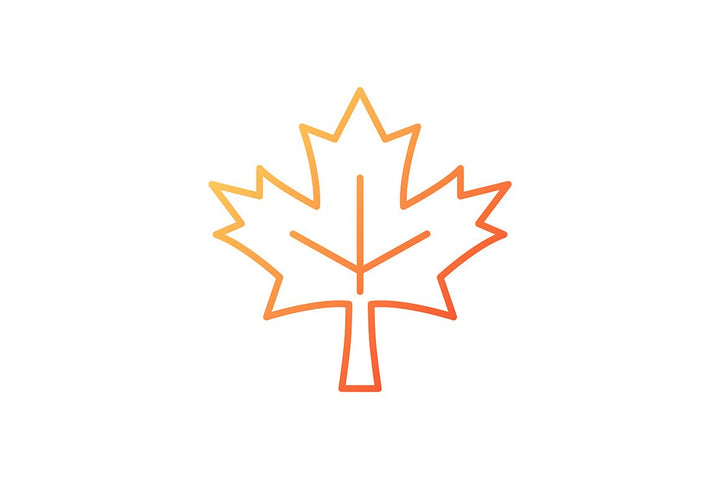 Canadian symbols gradient icons set for dark and light mode