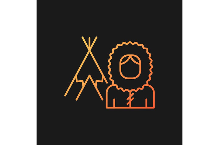Canadian symbols gradient icons set for dark and light mode