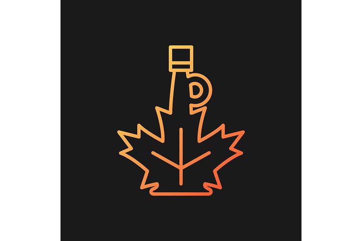 Canadian symbols gradient icons set for dark and light mode