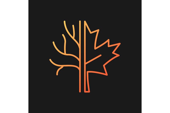 Canadian symbols gradient icons set for dark and light mode