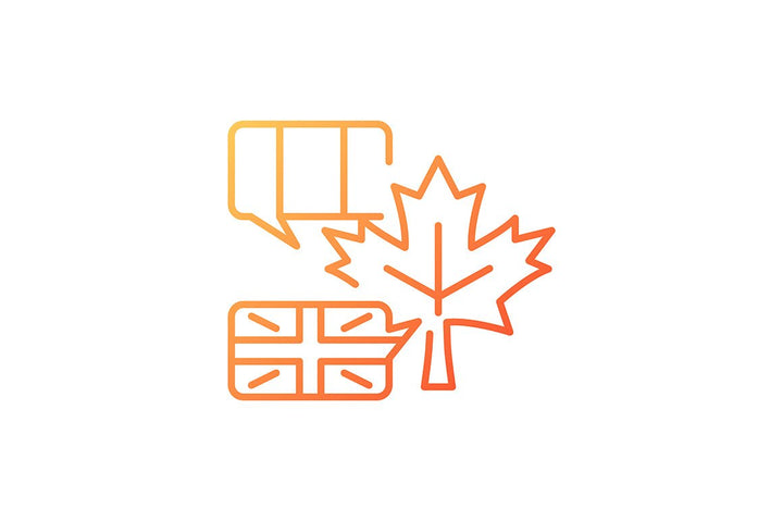 Canadian symbols gradient icons set for dark and light mode