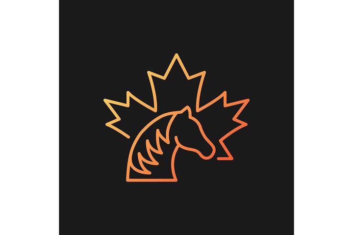Canadian symbols gradient icons set for dark and light mode