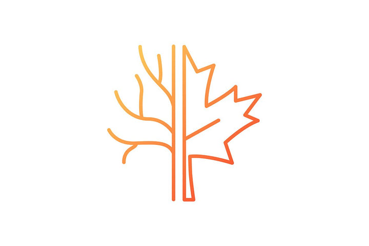 Canadian symbols gradient icons set for dark and light mode