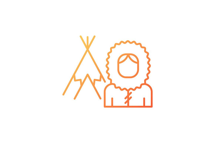 Canadian symbols gradient icons set for dark and light mode