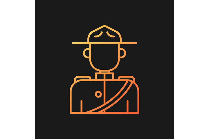 Canadian symbols gradient icons set for dark and light mode