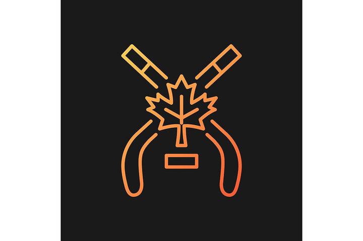 Canadian symbols gradient icons set for dark and light mode