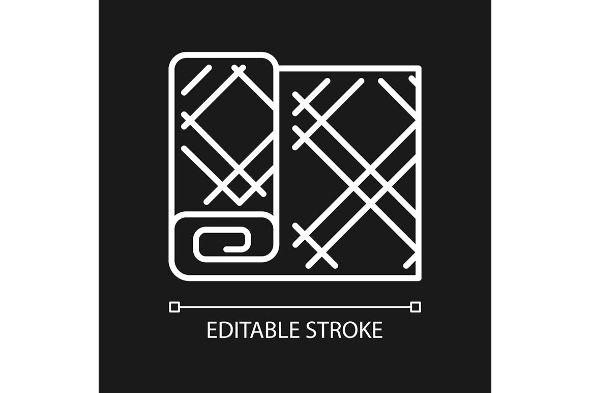 Canadian symbols linear icons set for dark and light modes set